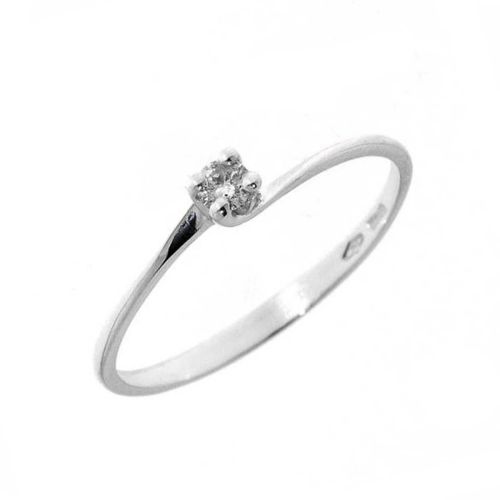 Solitari or blanc i diamant 0,08 cts - AA N03198 08