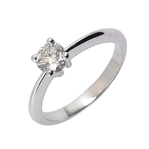 Solitari or blanc i diamant 0,26 cts