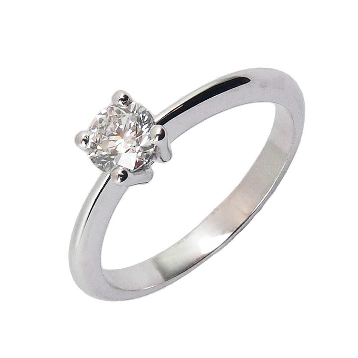 Solitari or blanc i diamant 0,26 cts