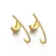 PENDIENTES ARO ALARGADO DE ORO Y DIAMANTES DE 0.06 cts. - GB003OA.00