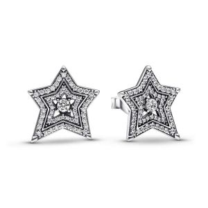 Pendientes de botón plata Estrella Asimétrica Celestial  - 292415C01