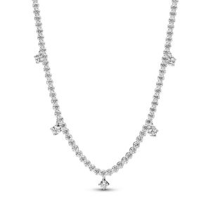 Collar plata Gotas Brillantes - 392405C01-43