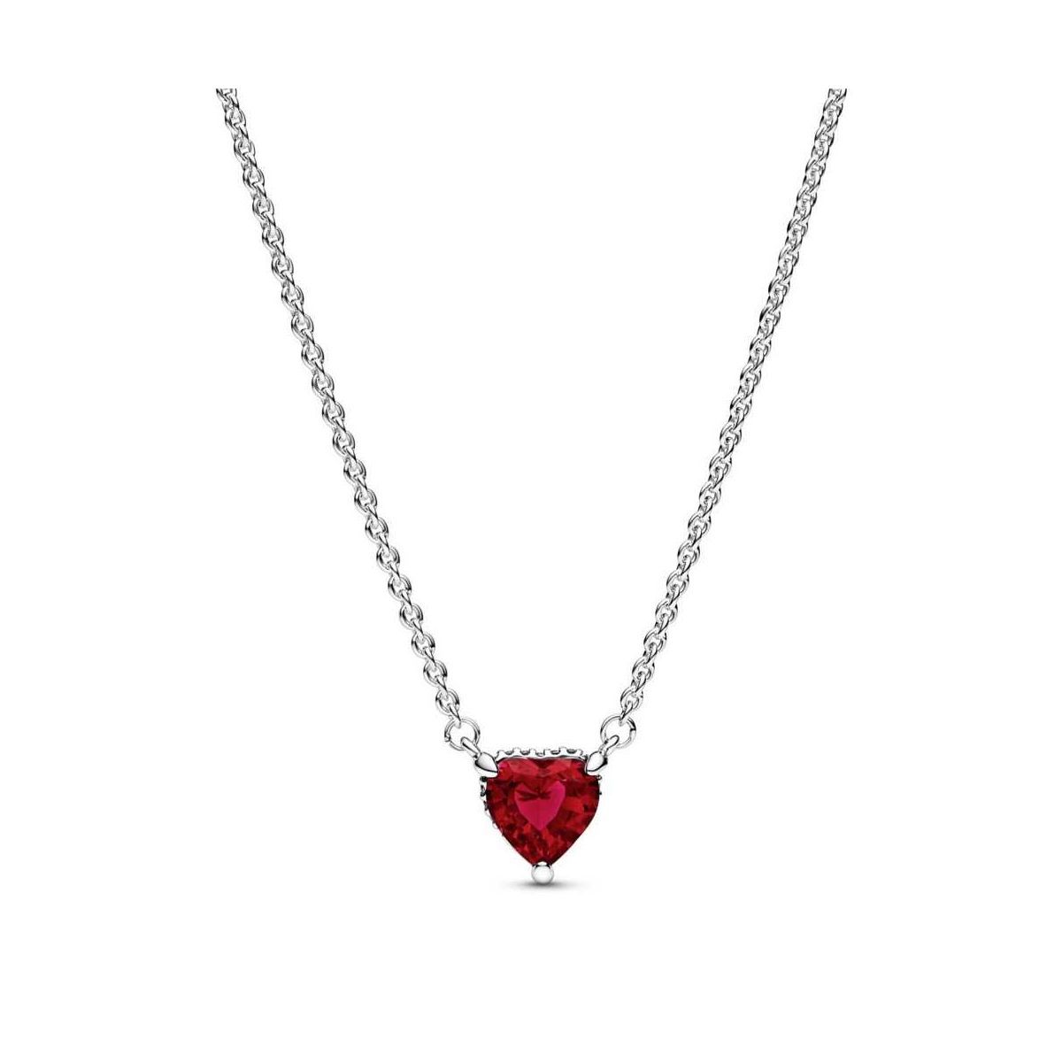 Collar plata Corazón Halo Brillante - 392542C01-45 Collar plata Corazón Halo Brillante - 392542C01-45