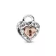 Charm oro rosa Candado Corazón Divisible en Dos Tonos - 782505C00