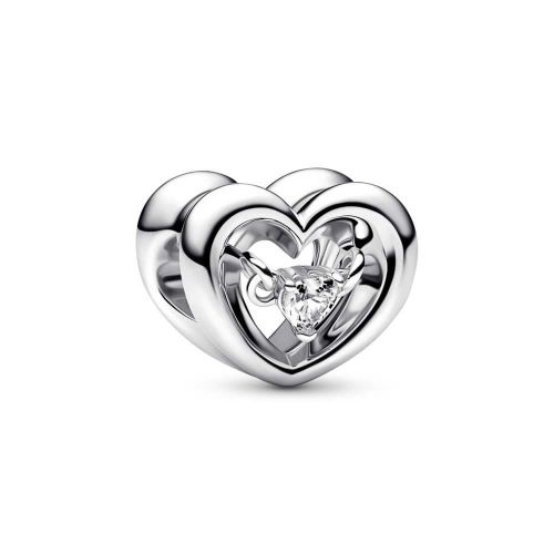 Charm plata Corazón Radiante & Gema Flotante - 792493C01