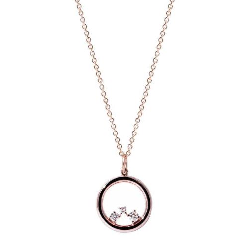 COLGANTE ORO ROSA CON BRILLANTES - FC3575R001