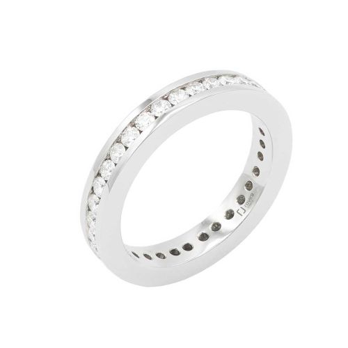 Mitja aliança or blanc i diamants 0,92 cts - 92067S018