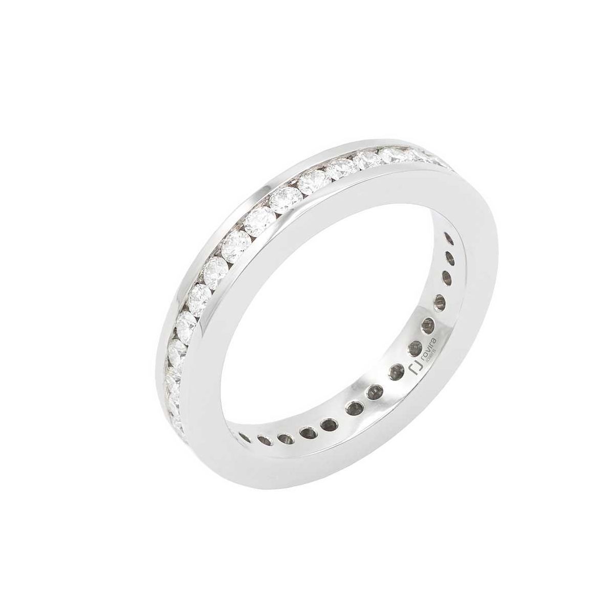 Mitja aliança or blanc i diamants 0,92 cts - 92067S018 Mitja aliança or blanc i diamants 0,92 cts - 92067S018