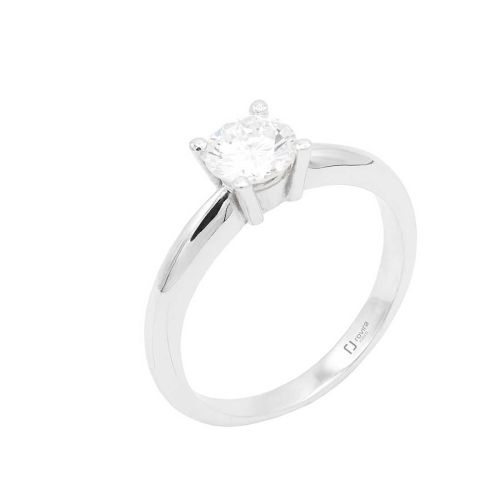 Solitari or blanc i diamant 0,81 cts.