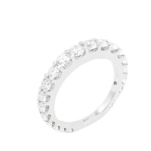 Mitja aliança or blanc i diamants 1,60 cts - S1570BC/OB