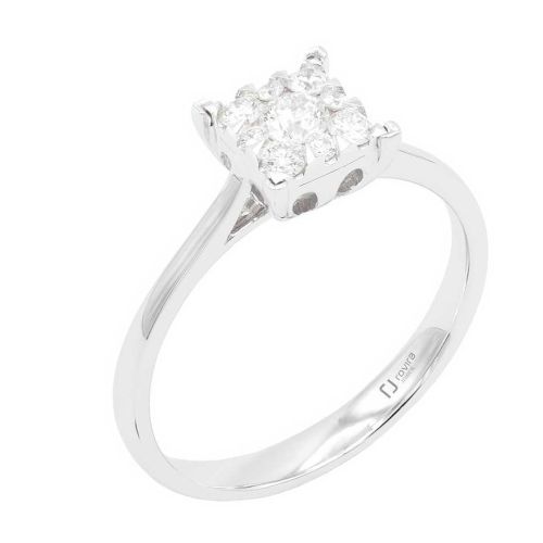 Solitari or blanc i diamants 0,32 cts. - A2468/2553