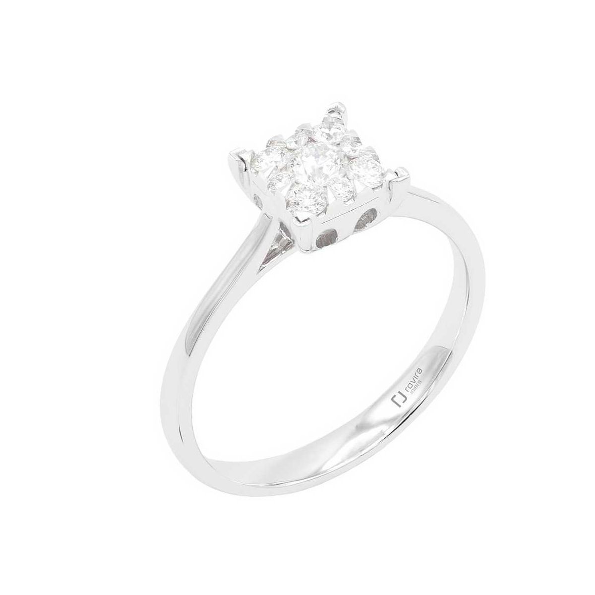 Solitari or blanc i diamants 0,32 cts. - A2468/2553