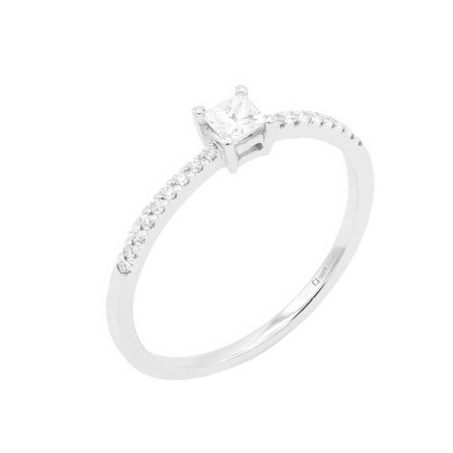 Solitari or blanc i diamants 0,23 cts. - E700212