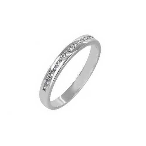 Media alianza oro blanco y diamantes 0,23 cts - 92113S078