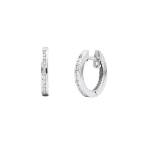 Criolles en Or Blanc i Diamants 0.26 cts - 34188P050