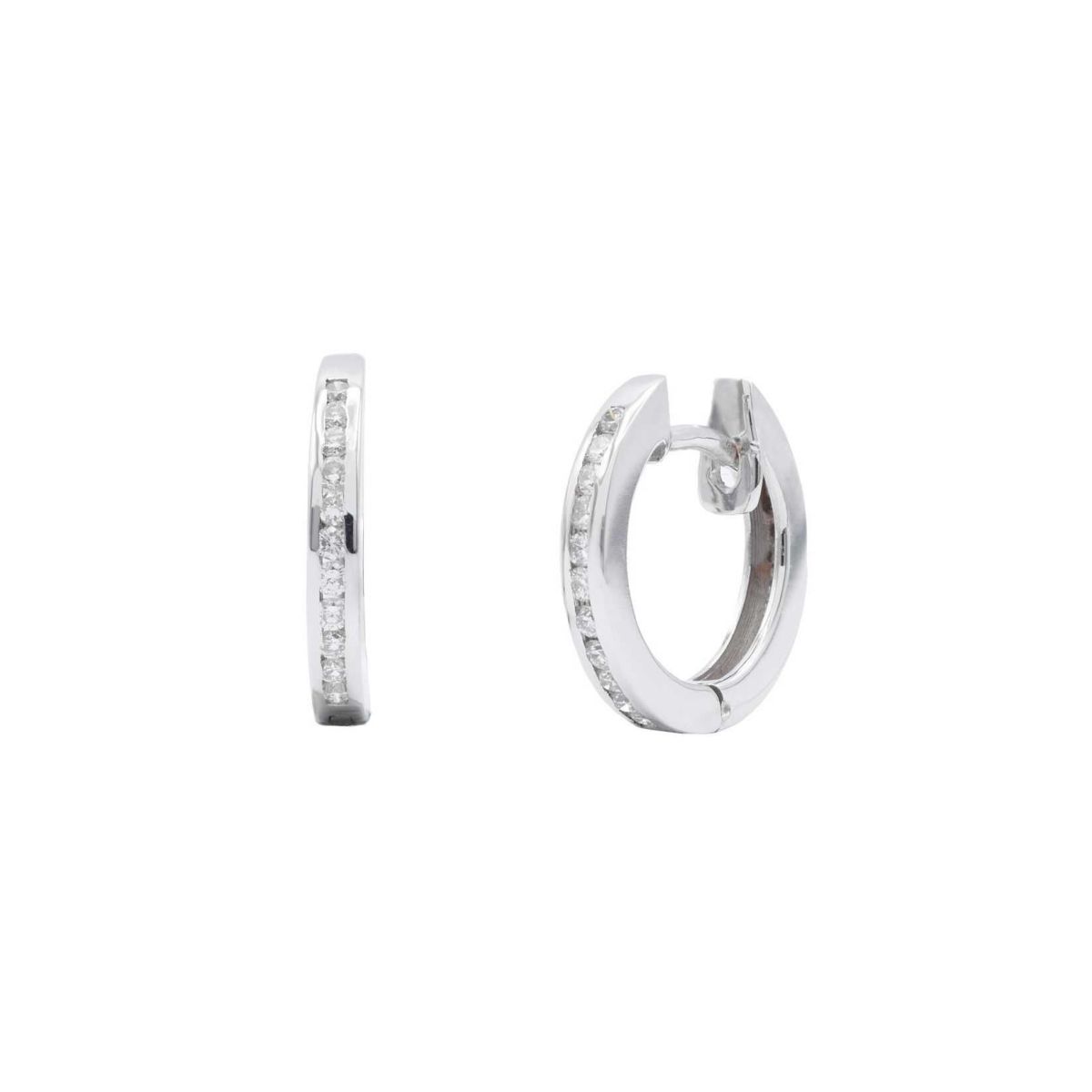 Criolles en Or Blanc i Diamants 0.26 cts - 34188P050 Criolles en Or Blanc i Diamants 0.26 cts - 34188P050