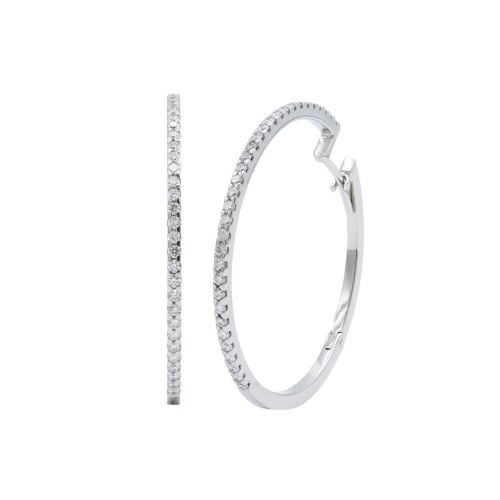 Criolles en Or Blanc i Diamants 1.09 cts - 34194P024