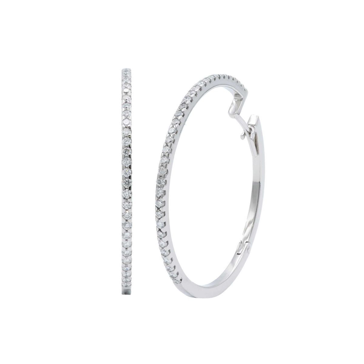 Criolles en Or Blanc i Diamants 1.09 cts - 34194P024