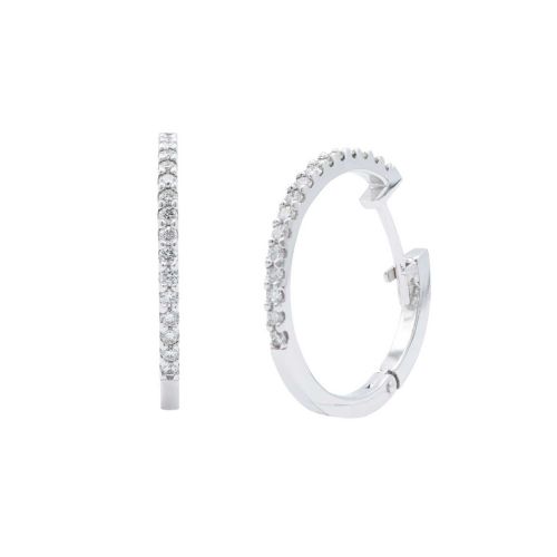 Criolles en Or Blanc i Diamants 0.51 cts - 34192P049
