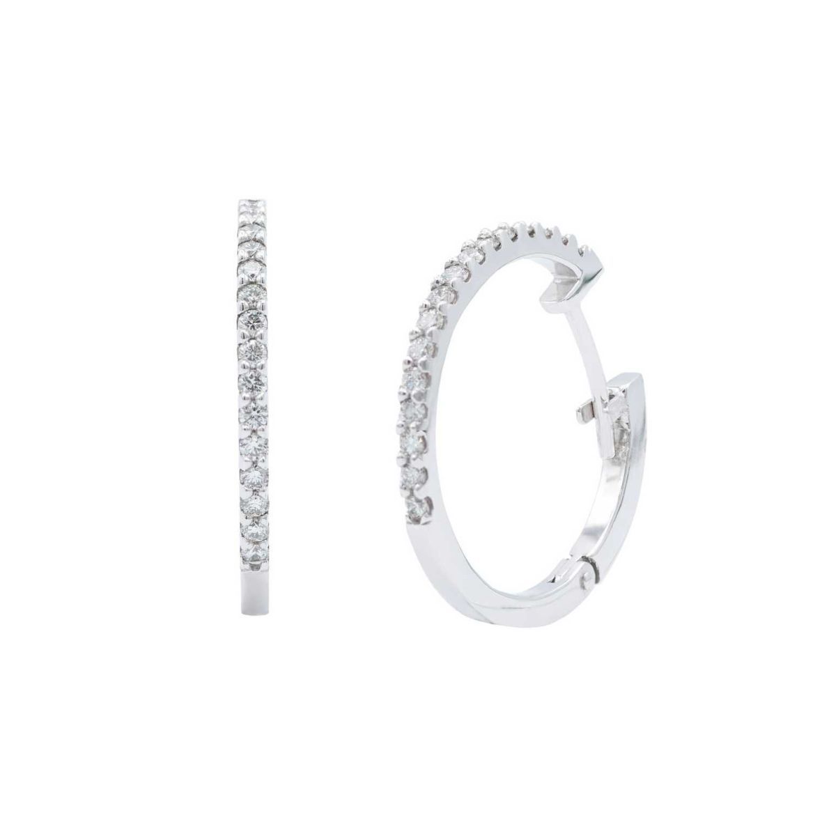 Criolles en Or Blanc i Diamants 0.51 cts - 34192P049 Criolles en Or Blanc i Diamants 0.51 cts - 34192P049
