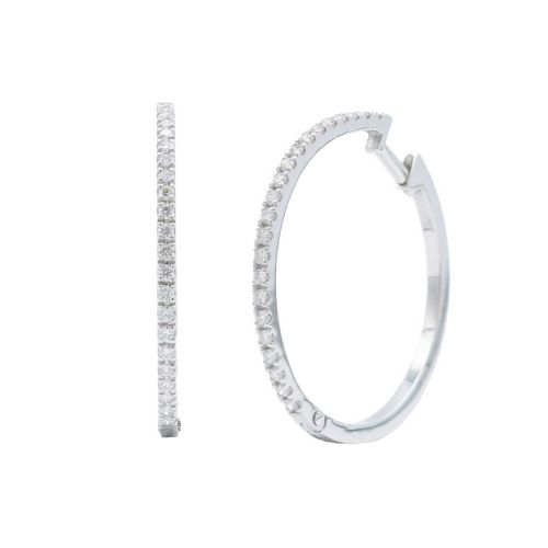 Criolles en Or Blanc i Diamants 0.374 cts - BR2203-4P