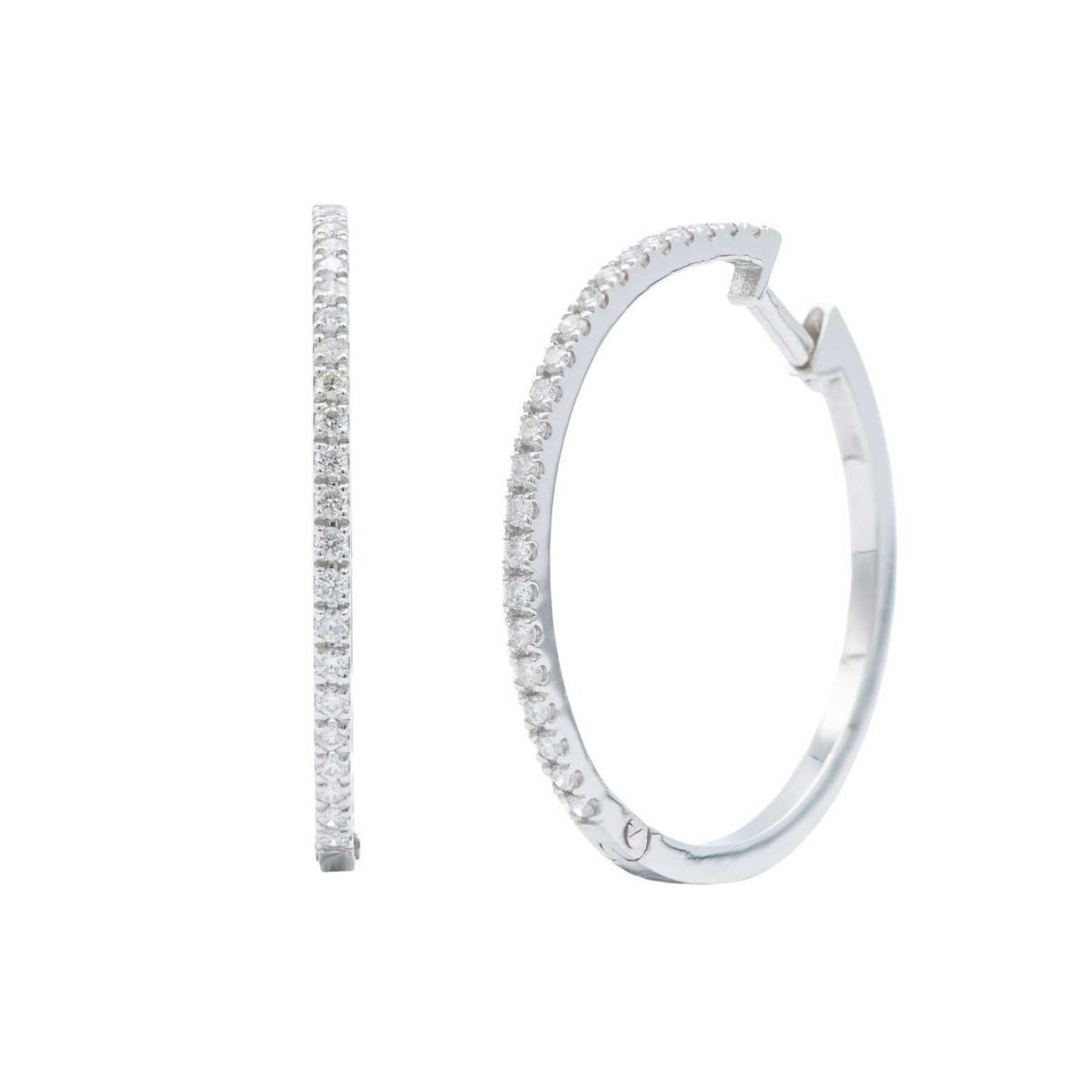 Criolles en Or Blanc i Diamants 0.374 cts - BR2203-4P Criolles en Or Blanc i Diamants 0.374 cts - BR2203-4P