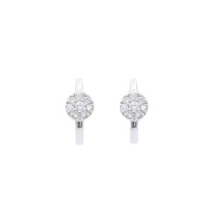 Pendientes Oro Blanco y Diamantes 0.36 cts - V-3274/P