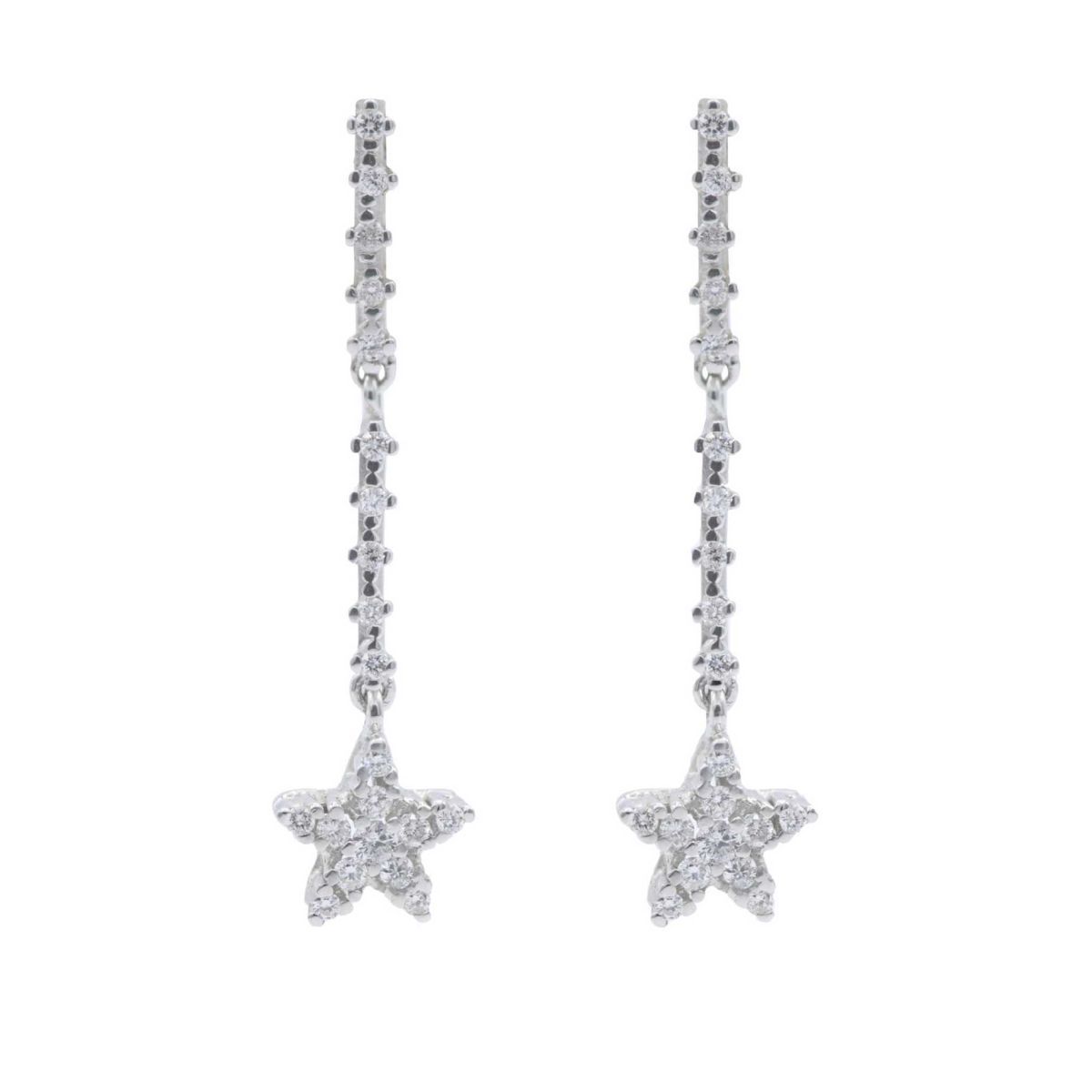 Arracades Penjants Or Blanc i Diamants 0.32 cts - 216122 Arracades Penjants Or Blanc i Diamants 0.32 cts - 216122