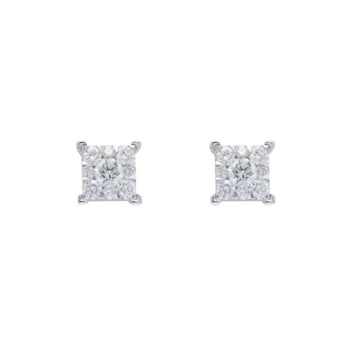 Pendientes de botón Oro Blanco y Diamantes 0.51 cts - P1353/1403