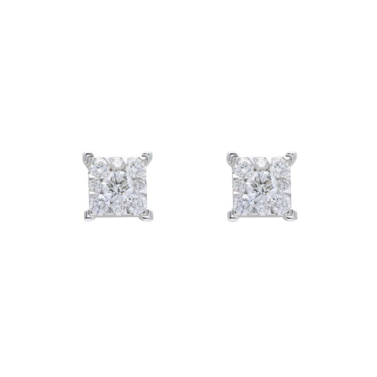 Pendientes de botón Oro Blanco y Diamantes 0.51 cts - P1353/1403