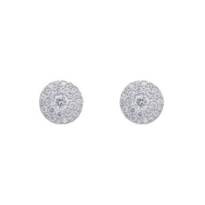 Pendientes de botón Oro Blanco y Diamantes 0.57 cts - P1804/1919