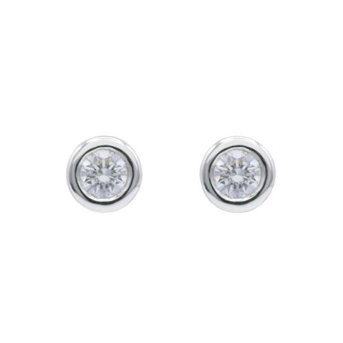 Pendientes de botón Oro Blanco y Diamantes 0.52 cts - E-0.26+2