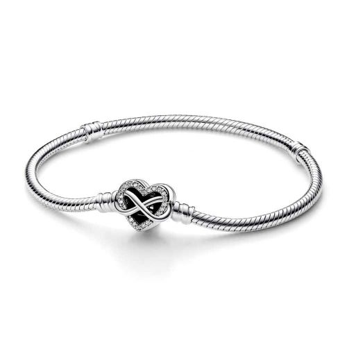 Pulsera Moments plata Cierre Corazón Infinito Brillante - 592645C01-18