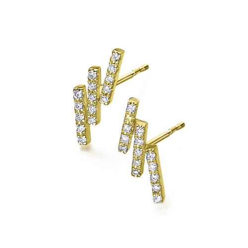 Pendientes oro amarillo y diamantes - GB153OA.00