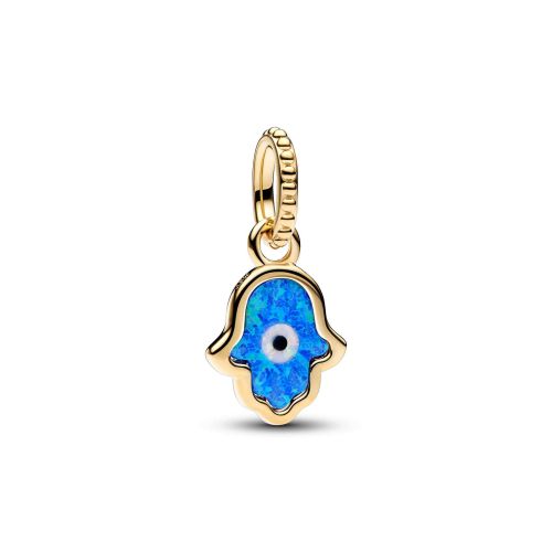 Charm Penjoll en or Hamsa Blau Opalescent - 762699C01