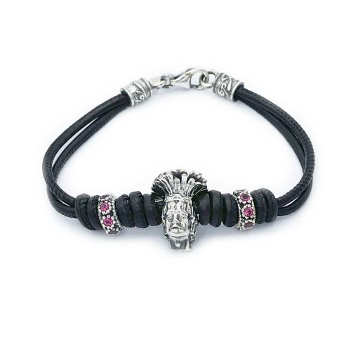 Pulsera color negro Gegant Indi de Reus con Abalorios - PU9232PN