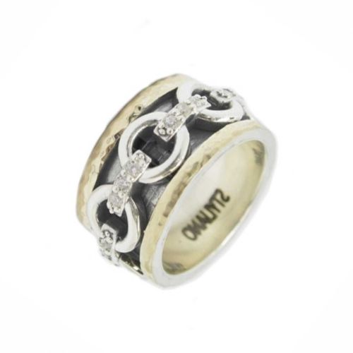 Anillo STYLIANO Oro, Plata y Circonitas - AR 278