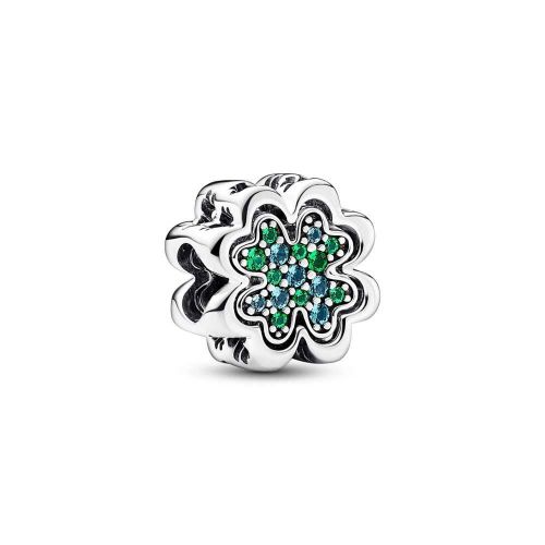 Charm Divisible plata Trébol de Cuatro Hojas - 792752C01