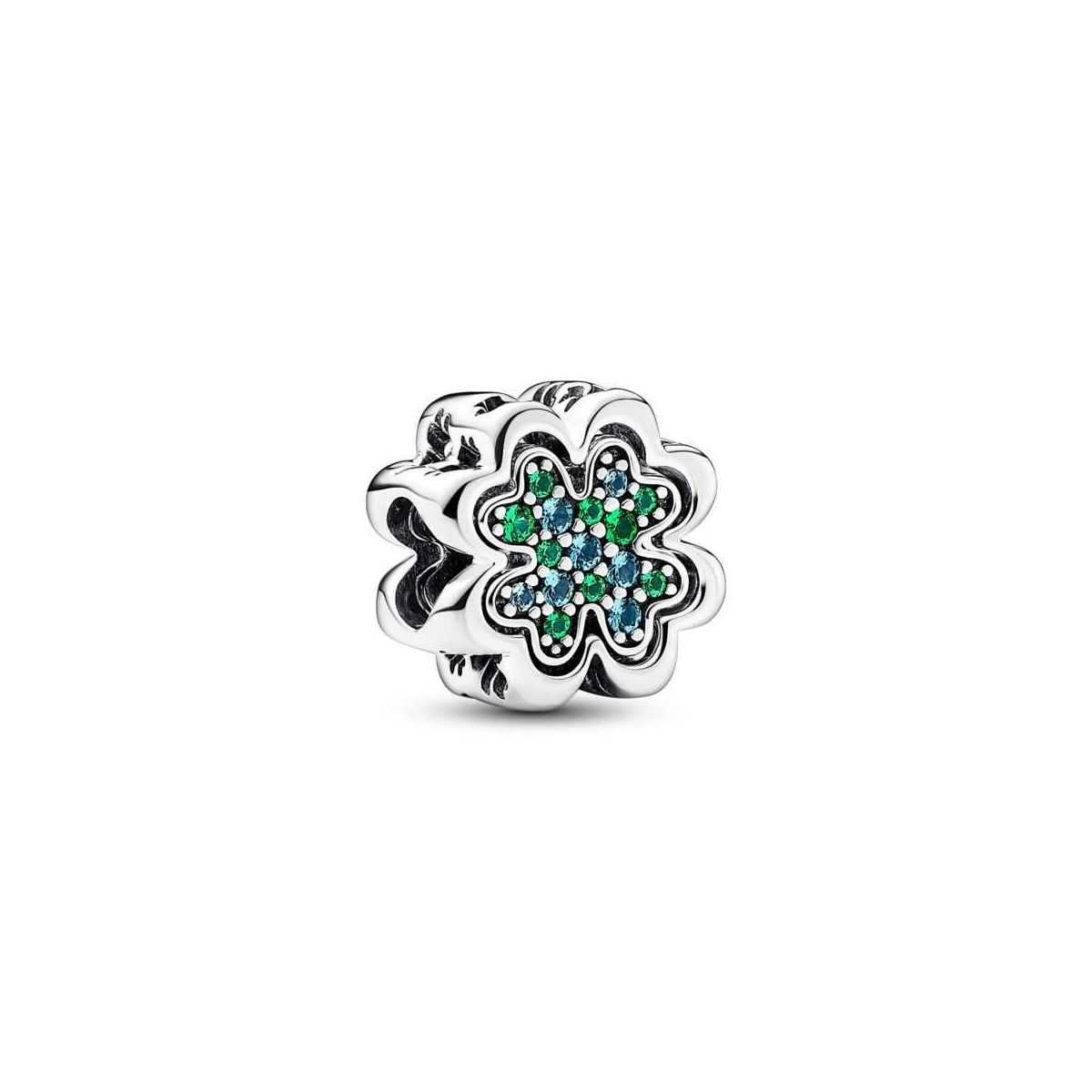 Charm Divisible plata Trébol de Cuatro Hojas - 792752C01
