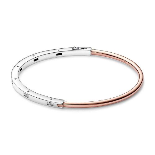 Pulsera Pandora Signature plata/oro rosa en Dos Tonos & Gemas - 582740C01-2 Pulsera Pandora Signature plata/oro rosa en Dos Tonos & Gemas - 582740C01-2