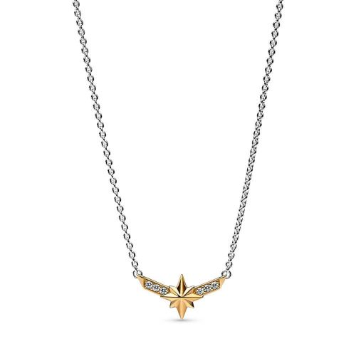 Collar plata/or Estrella Octogonal Capitana Marvel a Dos Tons de Marvel - 362745C01-50