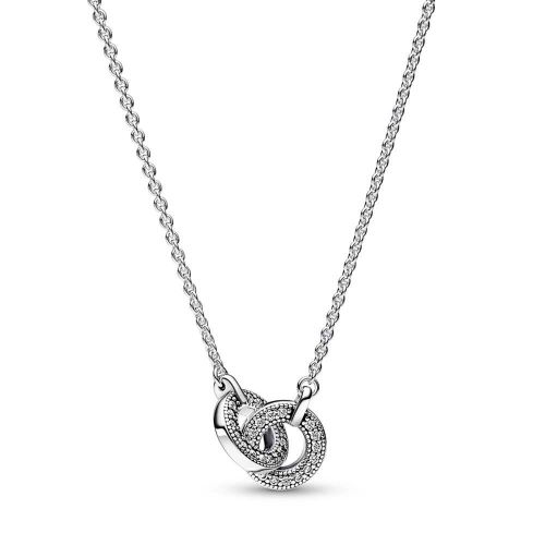Collar Pandora Signature plata Pavé Entrellaçat - 392736C01-45