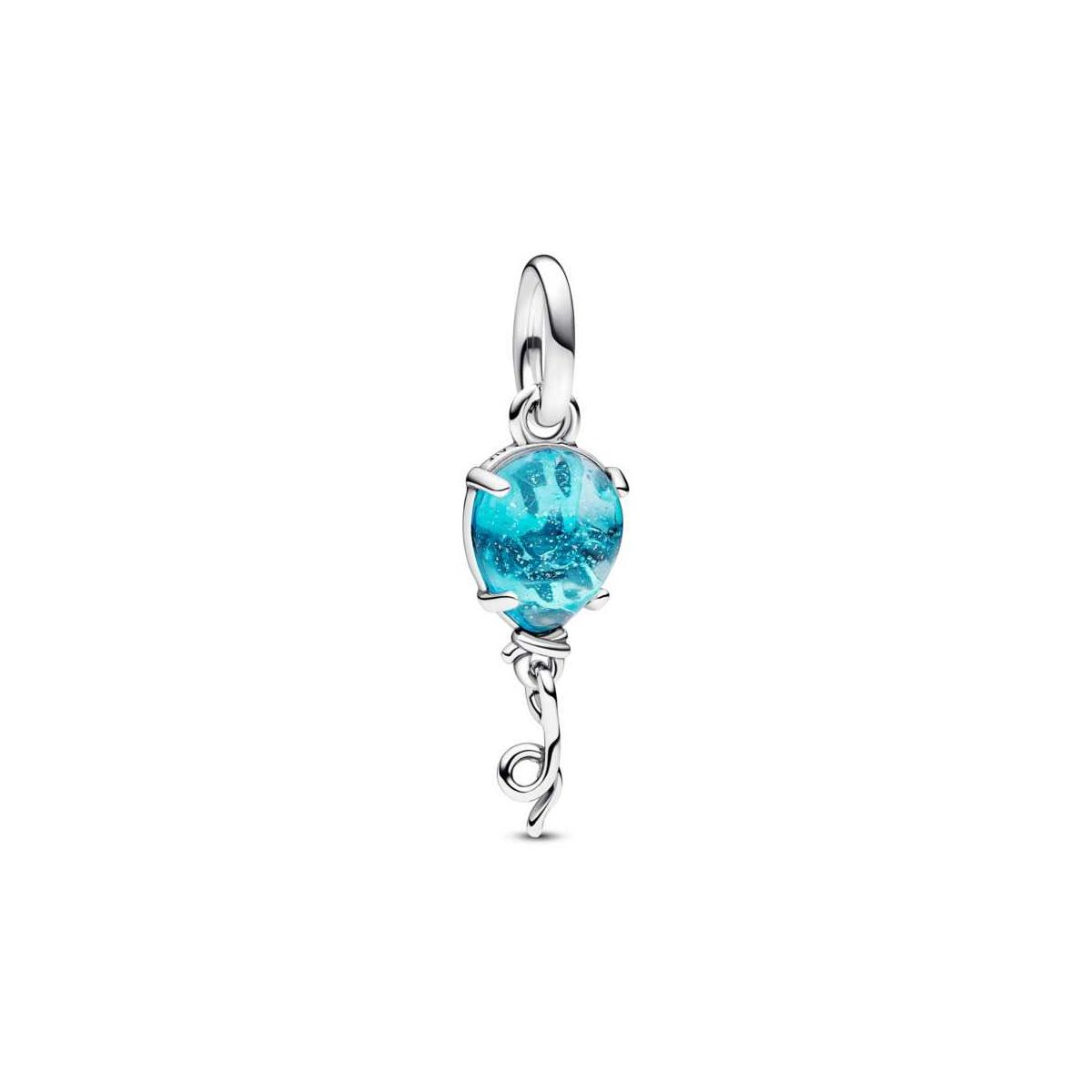 Charm Colgante plata Globo Cristal de Murano Azul  - 792792C01