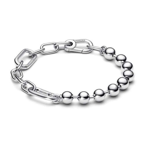 Pulsera Eslabones Link & Cuentas Metálicas Pandora ME plata - 592793C00-1 Pulsera Eslabones Link & Cuentas Metálicas Pandora ME plata - 592793C00-1