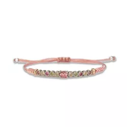Pulsera de cuarzo color rubí y piedras naturales - 10482R
