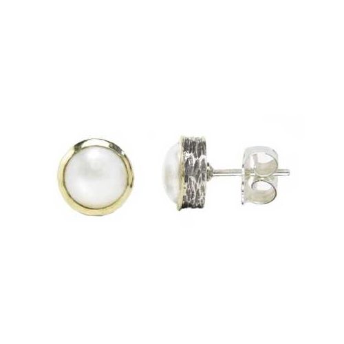 Pendientes Styliano Plata, Oro y Perlas - BSP 1656/B