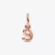 Charm Colgante oro rosa Alfabeto Letra Minúscula E - 782463C01