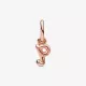 Charm Colgante oro rosa Alfabeto Letra Minúscula Q - 782476C01