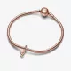 Charm Colgante oro rosa Alfabeto Letra Minúscula Q - 782476C01