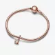 Charm Colgante oro rosa Alfabeto Letra Minúscula U - 782479C01